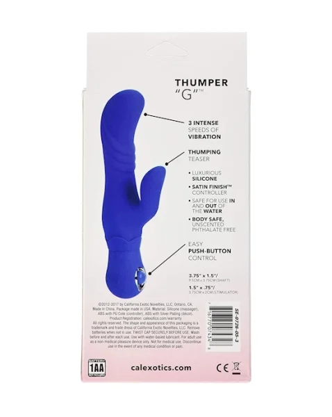 Thumper G Rabbit Vibrator - Blue - 6.8 Inch