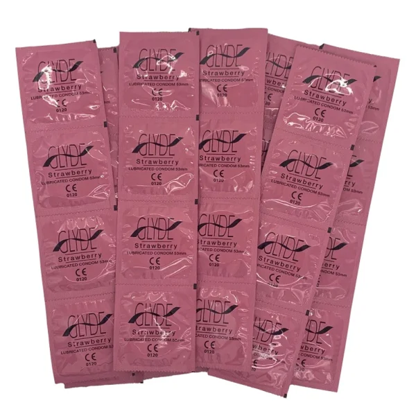 Glyde Ultra Organic Flavored Strawberry Vegan Condoms | 12-Pack — image 4 of 7