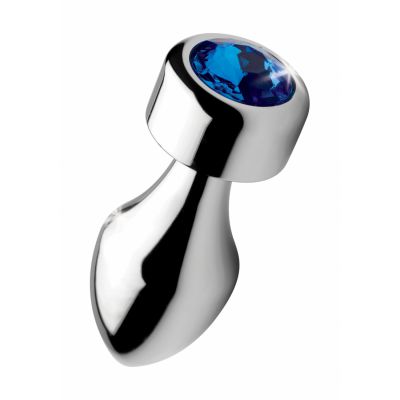 Weighted Base Aluminum Plug Blue Gem Small Butt Plug Set