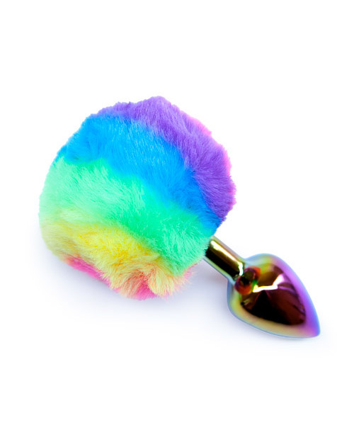Rainbow bunny tail