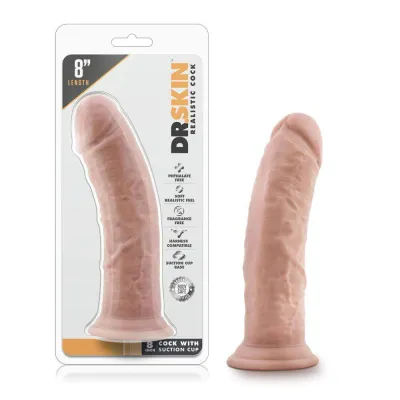Dr Skin 8 Inch Cock W Suction Cup Vanilla