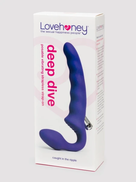 Lovehoney Deep Dive Posable Rechargeable Vibrating Strapless Strap-On