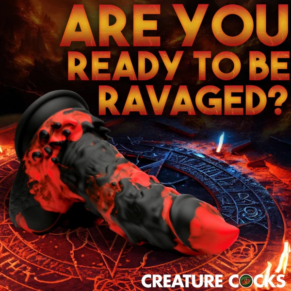 Creature Cocks -  Fire Demon Monster Silicone Dildo