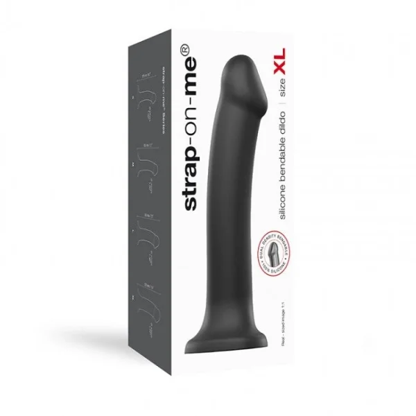 Strap On Me Dual Density Bendable Dildo Black