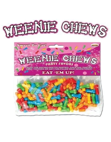 Weenie Chews Multi Flavor Assorted Penis Shaped Candy - 125 Piece Bag