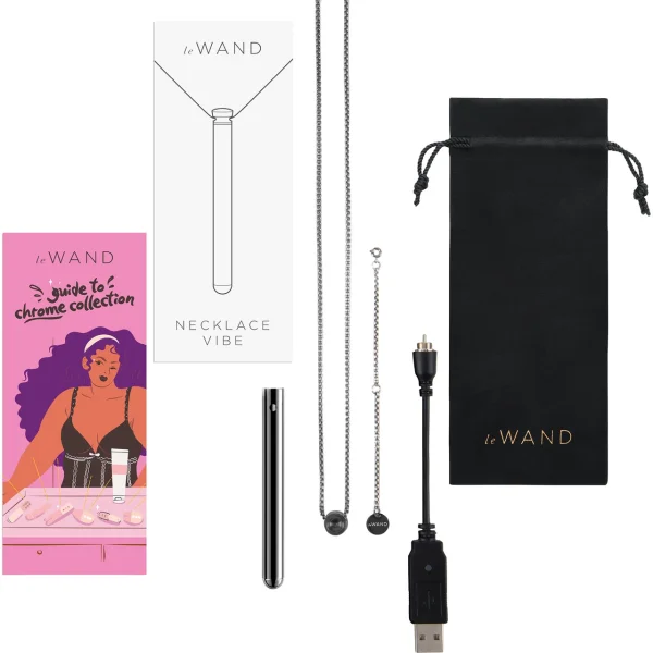 Le Wand 3.5" Whisper Quiet Vibrating Necklace in Black