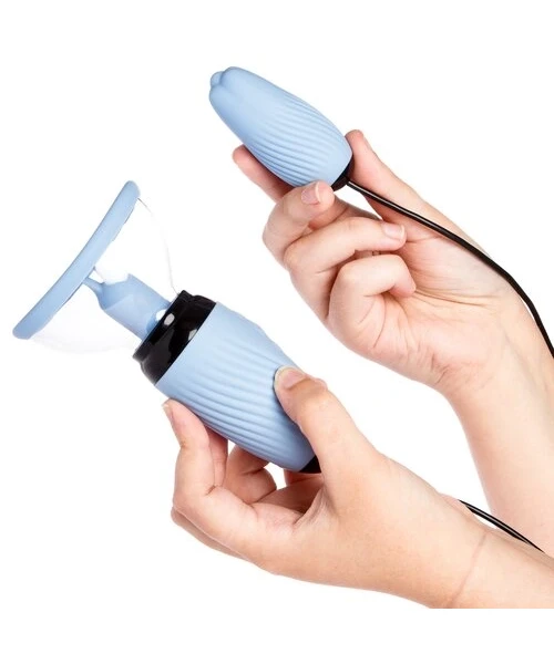 Bondara Plumper Blue 10 Function Vibrating Pussy Pump & Love Egg — image 6 of 6