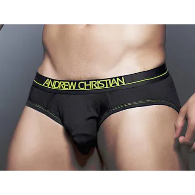 AC90117 ALMOST NAKED TAGLESS BAMBOO SPORTS BRIEF BLACK