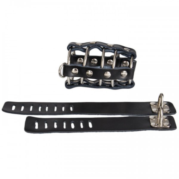 Bondara Faux Leather Gates of Hell Chastity Cage — image 4 of 6