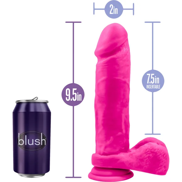 Au Naturel Bold Massive 9 Inch Sensa Feel Dual Density Dildo By Blush - Pink