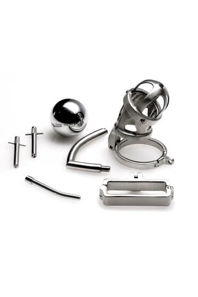 The Deluxe Extreme Chastity Cage With Accessories
