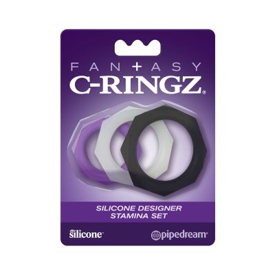 Silicone Designer Cock Rings x3