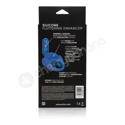 Blue Silicone Fluttering Enhancer Cock Ring