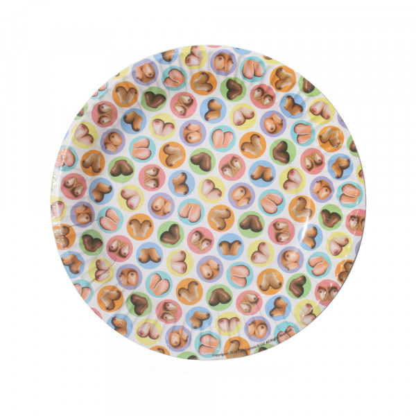 Mini Boob Plates 8 Pack Of 7 inches Plate