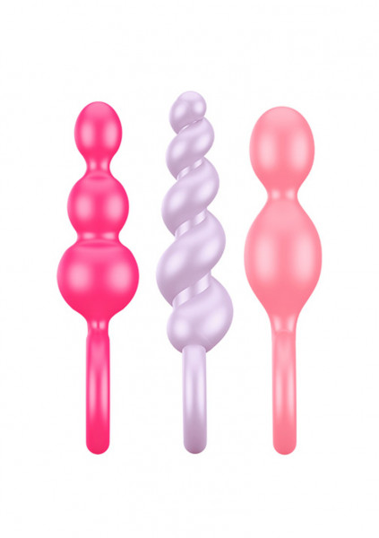 Booty Call Plugs Set of 3 - Pink/Purple/Red - What Is A Butt Plug