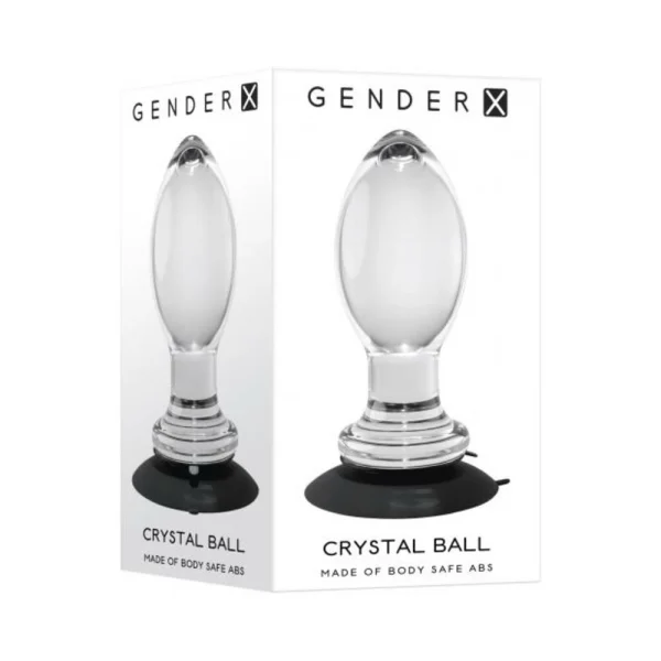 Butt Plugs: Gender X Crystal Ball Suction Cup Anal Plug Clear