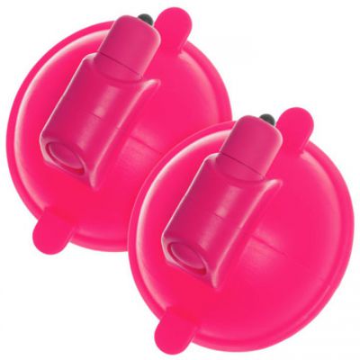 Fizzing Pink Vibrating Silicone Nipple Cups