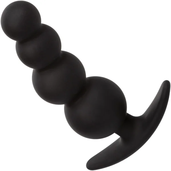 Boundless Beaded Plug Silicone Butt Plug By CalExotics - Black — image 4 of 15