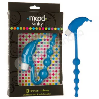 Mood Kinky Blue Vibrating Anal Beads