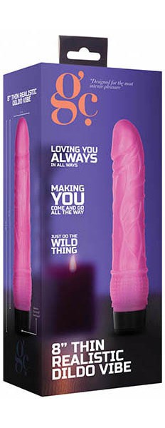 Thin 8'' Realistic Vibrating Cock