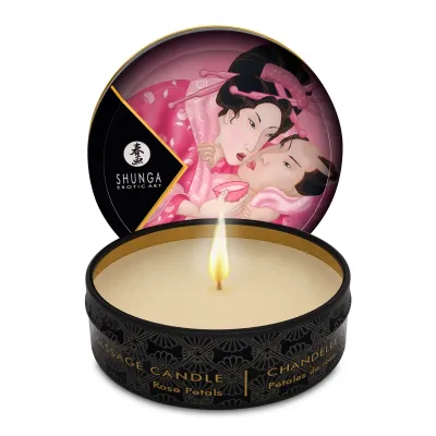 Mini Massage Candle Aphrodisia Roses Petals 1 Fl Oz