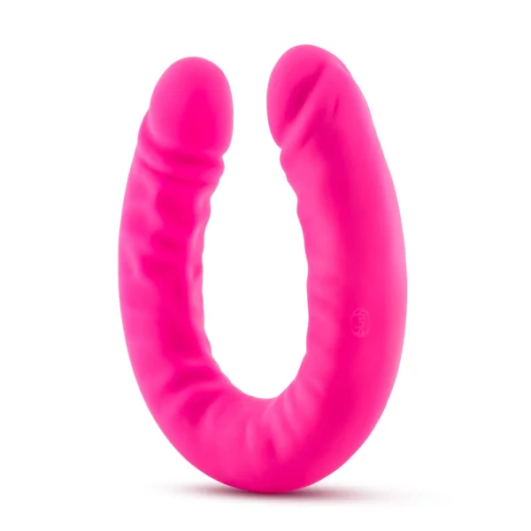 18" Slim Double Sided Dildo in Hot Pink