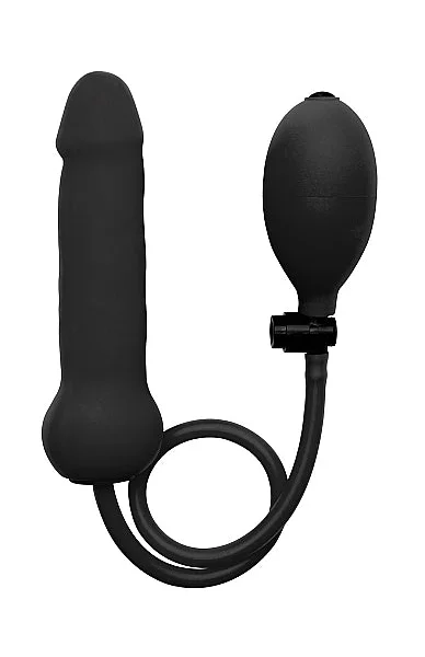 Inflatable Silicone Dong Black