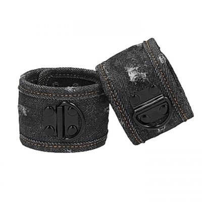 Ouch Denim in Distress Press Stud Ankle Cuffs