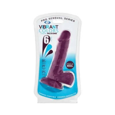 Realistic Dildos Cloud 9 Vibrant Colors 6 Plum Pro Sensual Line