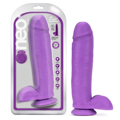 Neo 11 Inch Dual Density Dildo Neon Purple