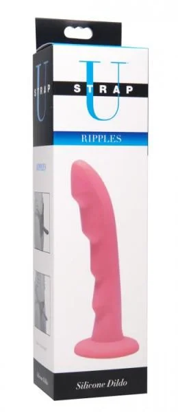 Strap U Ripples Silicone Harness Dildo