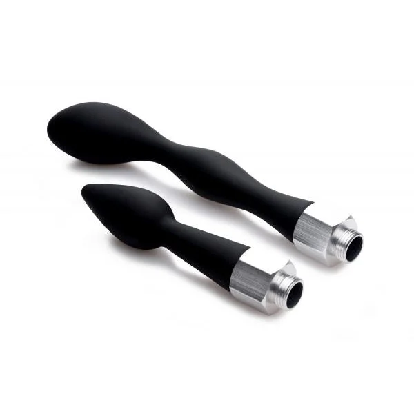 Premium Silicone Enema Attachment Set Black