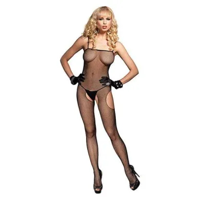 Fishnet Suspender One Size Black