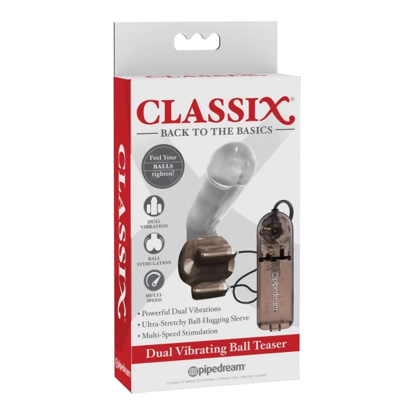 Classix Dual Vibrating Ball Teaser - Black-smoke