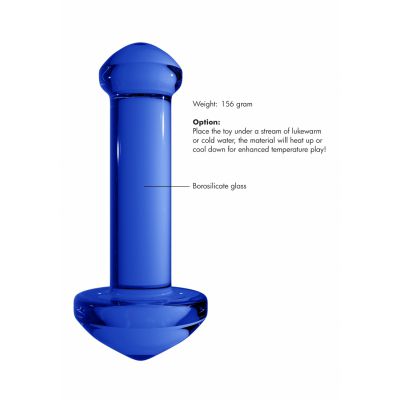 Massage Blue High Quality Glass Dildos