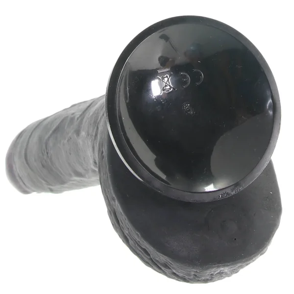 Real Feel Deluxe No. 7 - 9" Suction Cup Vibrating Dildo - Charcoal