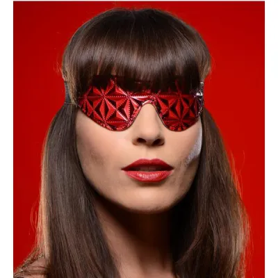 Crimson Full Blackout Embossed Blindfold