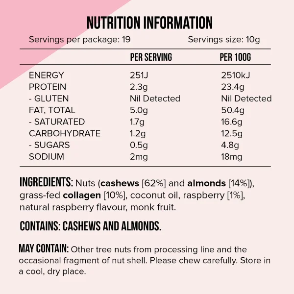 Beauty Food Berry Bombshell Nut Butter with Collagen