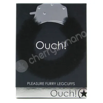Ouch Black Pleasure Furry Legcuffs