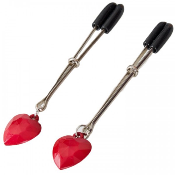 Bondara Red Heart Tweezer Nipple Clamps