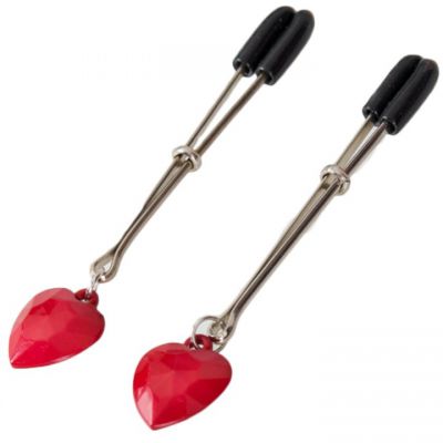 Bondara Red Heart Tweezer Nipple Clamps