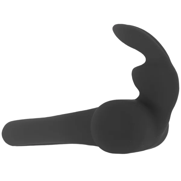 Ohhh Bunny Frisky Bunny Vibrating Cock Ring - Black Pearl