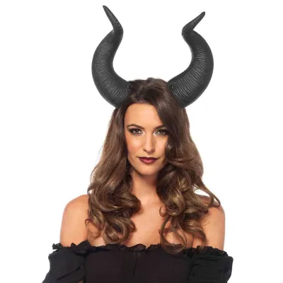 Latex Animal Horn Head Piece Black