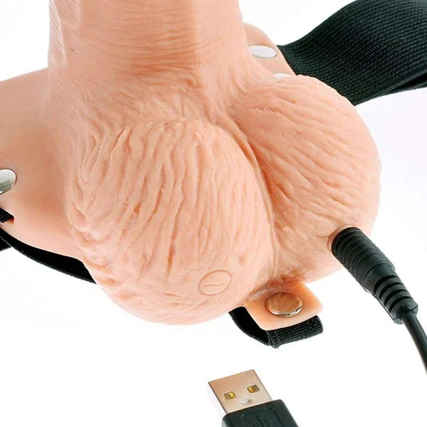 Fetish Fantasy 6 in. Hollow Rechargeable Strap-On with Remote