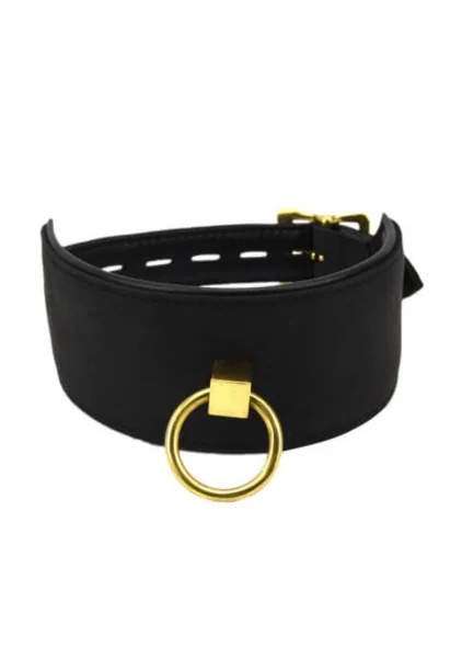 Bound Noir Nubuck Leather Collar with O Ring — image 9 of 18