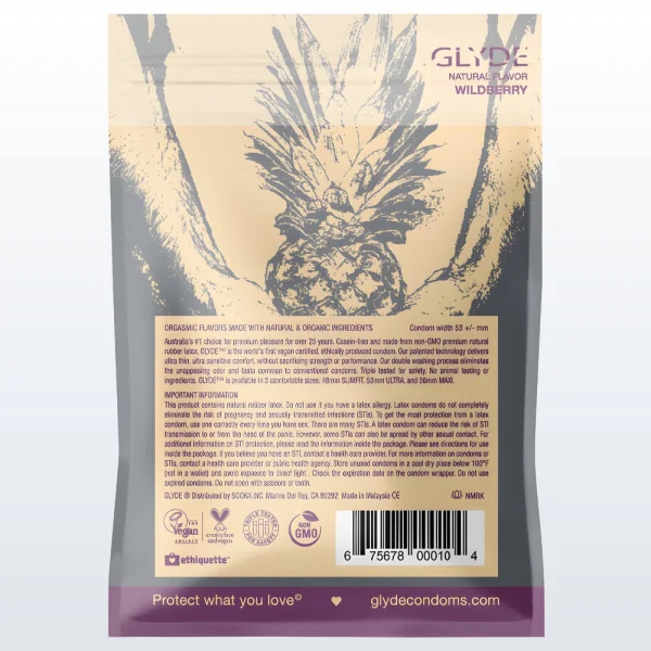 Glyde Organic Assorted Flavors Condoms | 10-Pack