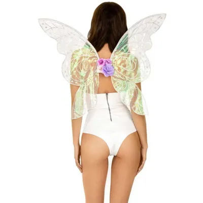 Iridescent Glitter Fairy Wings One Size Multicolor