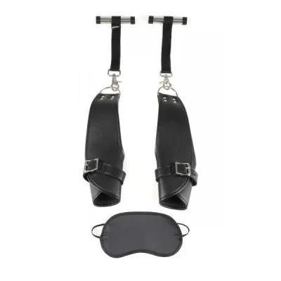 Deluxe Door Cuffs Black Leather
