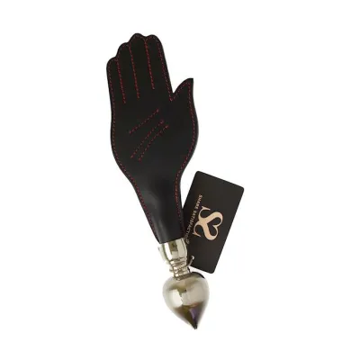 Bound X Leather Hand Paddle With Tapered Handle