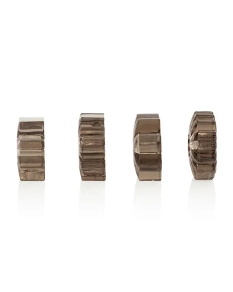 Basic Essentials Set Of 4 Rings - Grey